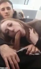 sucking off boyfriend on the train